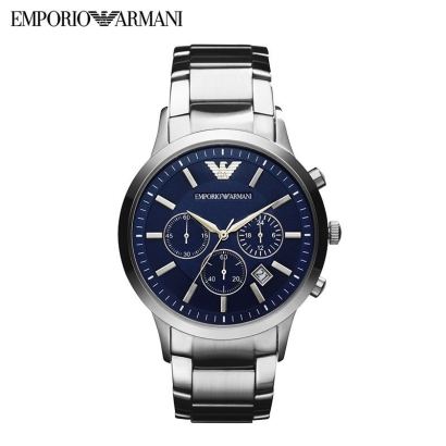 阿玛尼EMPORIO ARMANI 正品经典不锈钢带手表男防水石英男表