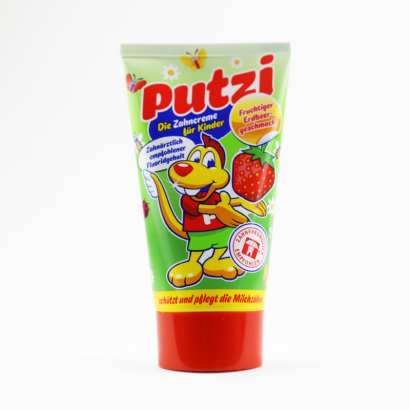 德国原装进口宝儿滋putzi宝宝儿童牙膏1-7岁可吞咽防蛀口腔清洁安全50ml正品3种口味可选