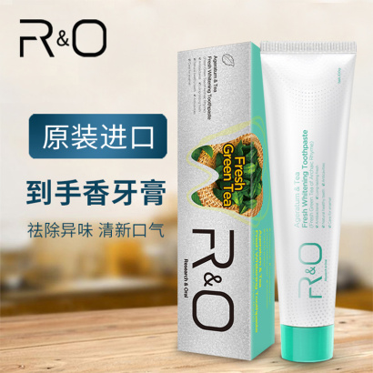 RO原装进口绿茶清新牙膏100g 清新口气 健齿留香