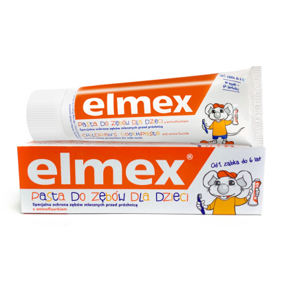 德国Elmex宝宝牙膏 可吞咽乳牙防蛀含氟儿童牙膏婴童洗护口腔清洁护理 50ml/61g
